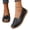 Black, variant on Women's Casual Loafers Slip On Bow Wedge Driving Loafers Comfortable Leather Outdoor Walking Flat Shoes Flat Boat Shoes Khaki