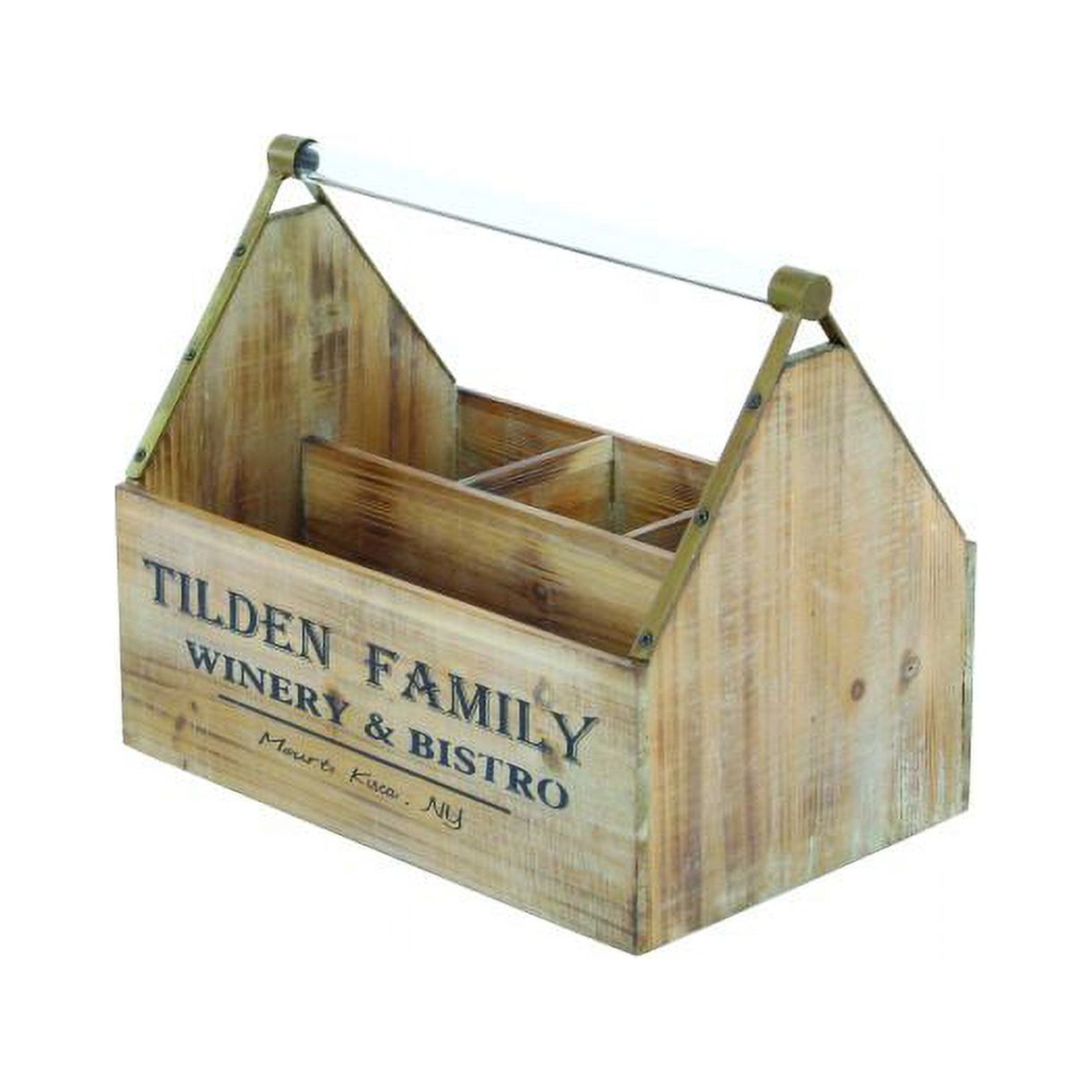 Tyndell Wood Wine Box - Walnut With Clear Acrylic Top