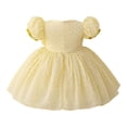 thumbnail image 4 of Gubotare Toddler Dresses Party Baby Girl Butterfly Dress Tutu Ruffle Sleeve Dresses Party Outfits Birthday Gift (Yellow,Size 6-9 Months), 4 of 9