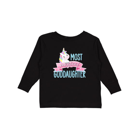 Inktastic Most Magical Goddaughter Cute Unicorn Girls Long Sleeve Toddler T-Shirt
