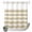Brown White, variant on No Hook Shower Curtain, Cream Striped Shower Curtains for Bathroom with See Through Top Window, Farmhouse Vintage Brown Stripes Waterproof & Washable Bath Curtain Stand Up Stall 36"x72"