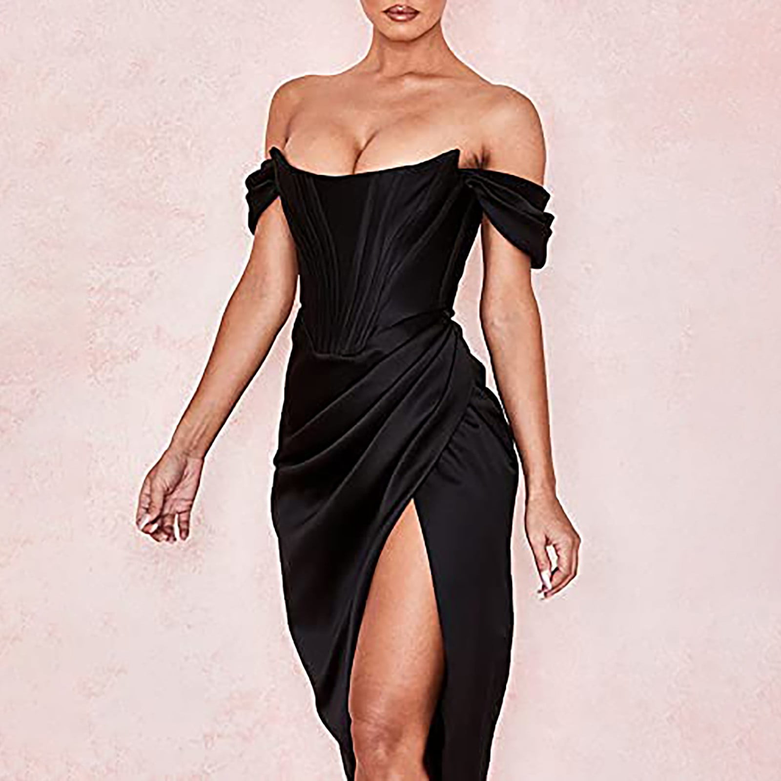Black tube cocktail dress sales