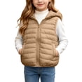 thumbnail image 2 of KICILVS Girls Puffer Vest Zip Up Hooded Sleeveless Jacket with Pockets for Fall and Winter Warm Waistcoat 4-15 Years, 2 of 9