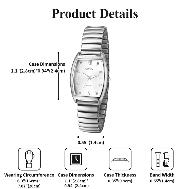 Avaner Elastic Strap Wrist Watches for Men Women: Adjustable  display picture 3