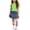 Mint Green, variant on Girl Summer Outfit 3 Pieces Ruffle Denim Skirt Short Sleeve T-Shirt Tops and Socks Set Kids Clothing Outfits for Age 3-12 Years Old