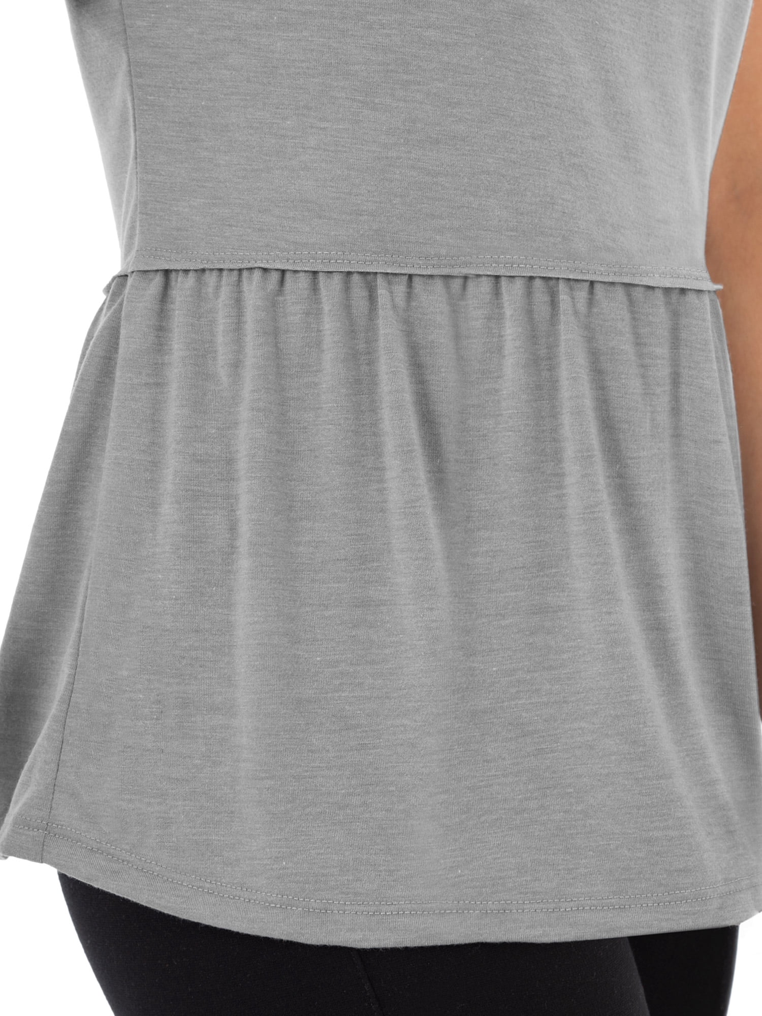 Wright's Womens Short Sleeve Peplum Waist Top