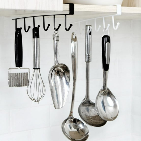 2pcs Mug Hooks Under Cabinet,Nail Free Punch-free Adhesive Coffee Cups Holder Hanger for Cups/Kitchen Utensils/Ties Belts/Scarf