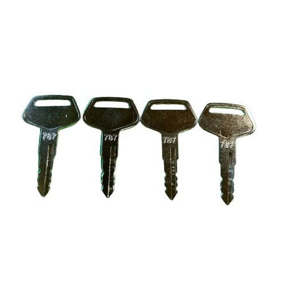 4 Pack 12# TR261434 787 646 648 Ignition Keys Fuel Cap Lock Fits for Komatsu, Kalmar ,Sakai Dressta
