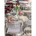 thumbnail image 4 of Outdoor Tablecloth with Umbrella Hole and Zipper, Grey Snowman Christmas Round Table Cloth 60 Inch Waterproof Tablecloth, Xmas Tree Rustic Snowflake Picnic Table Cover for Patio Camping, 4 of 7