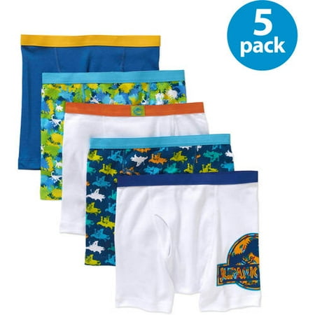 Jurassic World, Boys Underwear, 5 Pack Boxer Briefs (Little Boys & Big Boys)