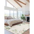 thumbnail image 2 of Vintage Area Rug for Bedroom 2.7x5 Ft Watercolor Eucalyptus Leaf Country Linen Background Super Soft fuzzy Throw Rug Non-Slip Fluffy Plush Indoor Floor Carpet for Living Room Nursery Home Decor, 2 of 8