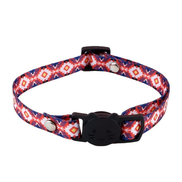 Collar ajustable de nailon para perros y gatos con correas para mascotas W2L4