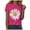 Z01-Pink, variant on GEWSEY Womens Summer Tops Fashion Cute Daisy Print Shirts 3/4 Sleeve Casual Crewneck T Shirt Trendy Plus Size Tunic Blouses Purple, XL