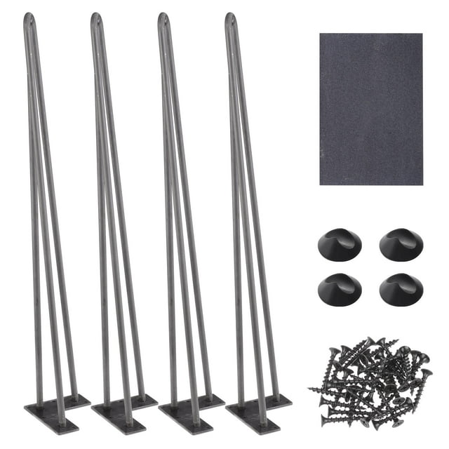 Yescom 4PCS 28" Hairpin Legs Steel Rod Heavy Duty Furniture Leg Table Coffee Table Home