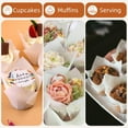 thumbnail image 4 of MAOQIAN 200pcs Tulip Cupcake Liners for Baking Cups Classic Parchment paper Tulip Muffin Liners,Muffin Baking Cups, Cupcake Wrapper for Party, Wedding, Birthday, Christmas(White,Standard Size), 4 of 6