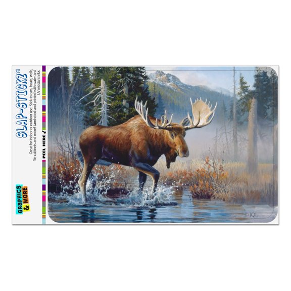 Moose in the River Forest Woods Wilderness Home Business Office Sign