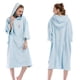 thumbnail image 3 of Traje de surf Traje de baño Traje de baño Cambiador Poncho de playa con capucha Microfibra Azul claro, 3 of 9