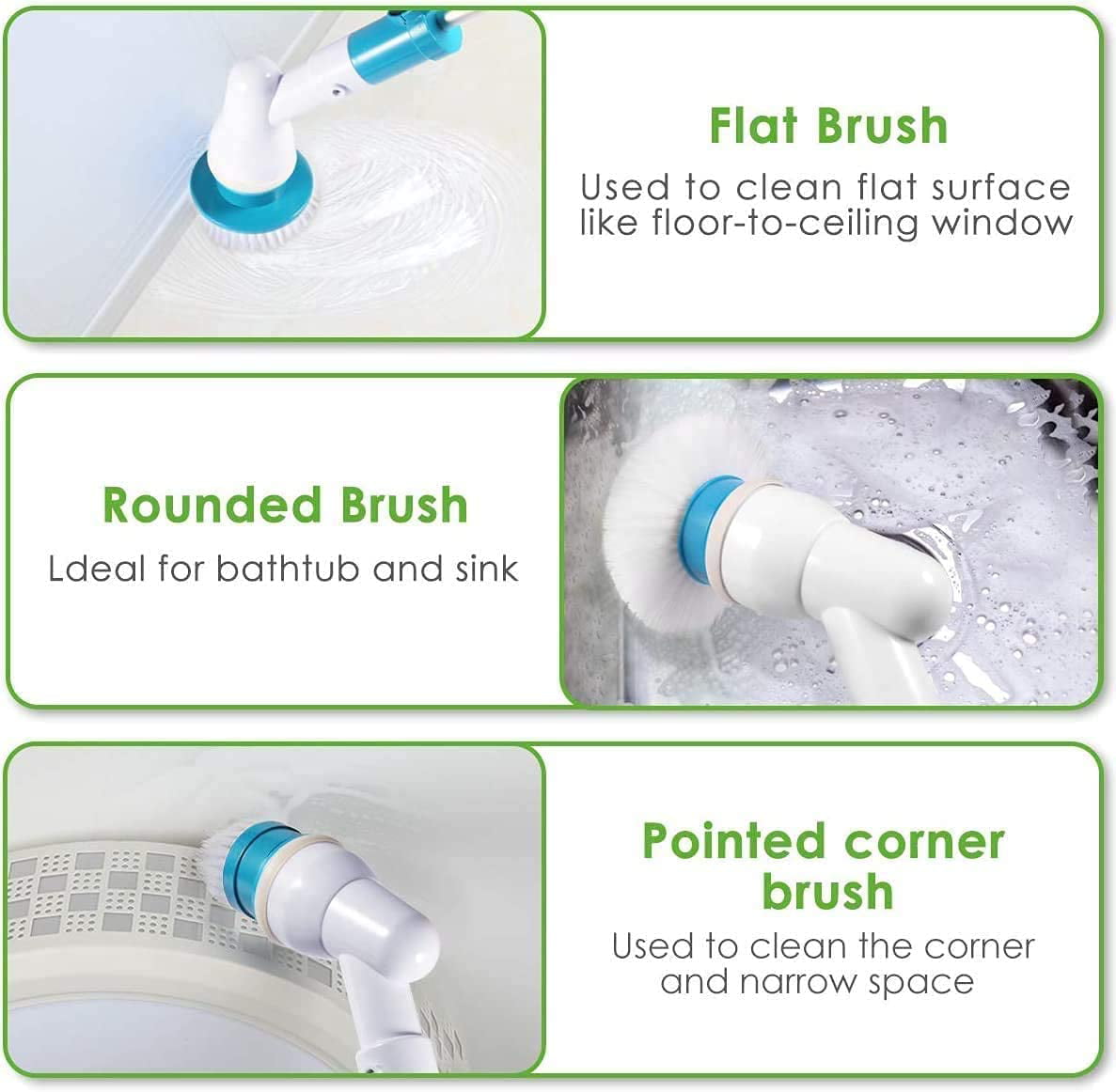 Hawfog Electric Spin Scrubber, Electric Scrubber for Cleaning