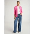thumbnail image 4 of Scoop Women's and Women’s Plus Relaxed Ultimate ScubaKnit Blazer with Scrunch Sleeves, Sizes XS-4X, 4 of 4