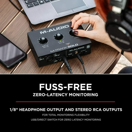 M-Audio M-Track Solo コンボ入力 ファンタム電源搭載 48KHz 2チャンネル USBオーディオインターフェース