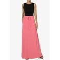 thumbnail image 6 of TheMogan Women's S~3X Drawstring Waist Pocket Drapey Jersey A-Line Long Maxi Skirt, 6 of 7