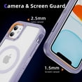 thumbnail image 4 of Dteck Magnetic & Seamless Stand for iPhone 11, Compatible with MagSafe, Military Grade Drop Protection, Slim Frosted Rugged Kickstand Phone Case for iPhone 11,Matte Purple, 4 of 7