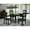 Black, variant on 5 Piece Norfolk Modern Dinette Set - Linen White