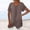 Style1-Brown linen shirts for women, variant on Mceream Women's Linen Shirt Short Sleeve V Neck Irregular Hem Top Oversized Loose Fit Summer Cute Tees Outfits Blouse Plus Size Purple M