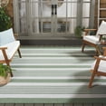 thumbnail image 3 of SAFAVIEH Machine Washable Rug Indoor/Outdoor Bermuda Collection - Bermuda Valentina Striped Indoor/Outdoor Area Rug, Green/Ivory, 8' x 10', 3 of 12