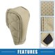 thumbnail image 4 of Funda para pomo de palanca de cambios de coche Unique Bargains diseño transpirable universal color beige, 4 of 7