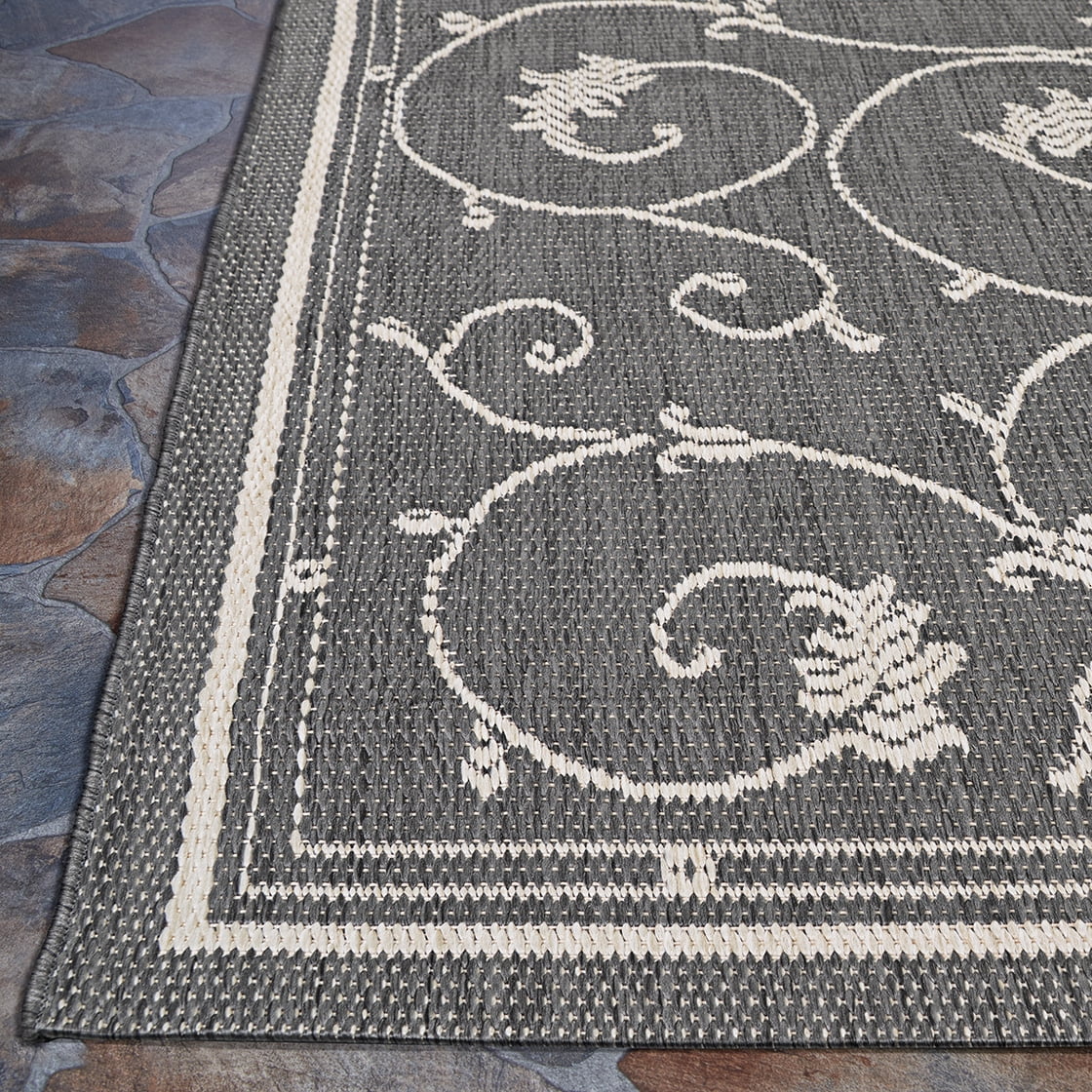 Couristan Recife Veranda 6'2" x 9'2" Champagne-Grey Outdoor Rug