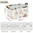 thumbnail image 7 of Yayeee Foldable Storage Basket for Shelves with Handles Waterproof Cloth Bins, White Halloween Ghosts, 7 of 7