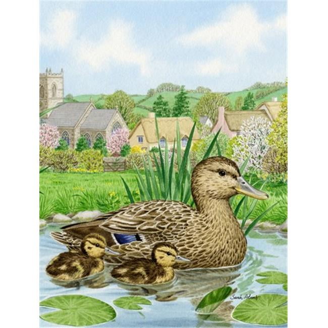 Drapeau De Jardin Canards Colverts Double Face - 60x91 Cm, Polyester Résistant, Décoration Extérieure Et Intérieure