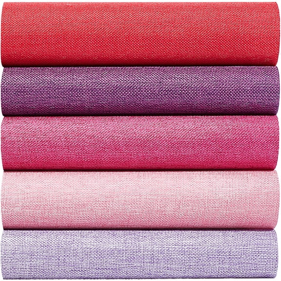 10Pcs 5 Colors 13.7x11.8In Book Cloth Line Fabric Surface Paper Backed Bookcover Notebook Wraps Books Covers for making