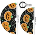 thumbnail image 3 of FMSHPON Halloween Pumpkin Bats Xmas Christmas Tree Skirt Stand Mat for Holiday Party Decoration Indoor Outdoor 48 inches, 3 of 6