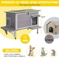 thumbnail image 3 of AIVITUVIN Outdoor Cat House with Triple-Layer Weatherproof Design - Insulated All-Round Foam Cat Shelter, Elevated Base & Escape Doors for Stray/Feral Cats, 3 of 8