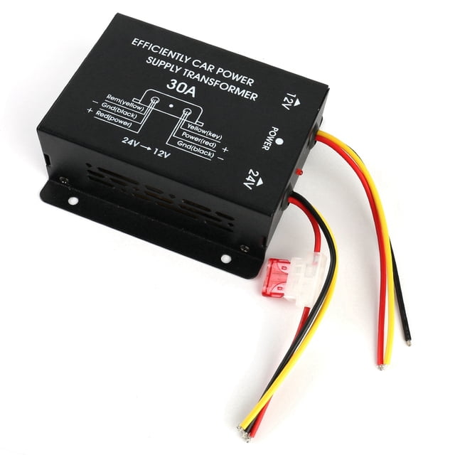 Convertidor de Fuente de Alimentacia para Coche, Inversor Reductor de 30A, Carcasa de Aleación de Aluminio de Alta Resistencia, Rápida Disipación Del Calor para Vehículos