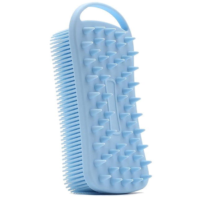 Cepillo de Ducha de Silicona liwang 2 en 1 Lufa para Pieles Sensibles Rosa