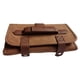 thumbnail image 5 of Bolsa organizadora de herramientas de peluquería de gran capacidad, de cuero sintético PU impermeable. Marrón, 5 of 9