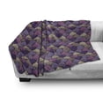 thumbnail image 3 of Colorful Soft Flannel Fleece Blanket, Abstract Braid Design in Purple and Beige Shades Intricate Curves and Lines Doodle, Cozy Plush for Indoor and Outdoor Use, 60" x 80", Multicolor, by Ambesonne, 3 of 6