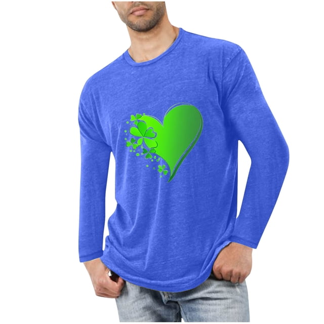 Blusas y camisas de manga larga con cuello redondo para hombre, deportivas, fitness, hogar, pijamas navideños estampados, camiseta de manga larga con cuello redondo, blusa de poliéster para hombre