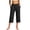 #01 Black 【Mix & Match: Stock Up on Your Favorite Colors】, variant on Women's High Waist Cropped Wide Leg Pants, Button Front with Pockets, Soft Rayon Blend Fabric, Tummy Control Flattering Fit for Summer, Versatile Casual Work & Travel Bottoms,