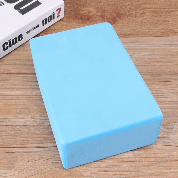 KALLORY 1Pack Sky-Blue EVA Yoga Block for Anti-Slip and Yoga Assistance 9x6x3 In