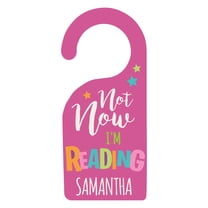 Book Lover Pink Personalized Door Hanger