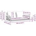 thumbnail image 4 of vidaXL Swing Bench with Cushions Black 109x62x40 cm Poly Rattan, 4 of 5