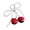White, variant on Elegant Lace Bowknot Cherries Keychain Stylish Lace Cherries Key Rings Stylish Bag Ornament for Fashion Forward Females