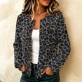 thumbnail image 4 of Cardigans for Women Leopard Print Knit Button Down Long Sleeve Loose Fit Fall Jacket Coat Tops, 4 of 7