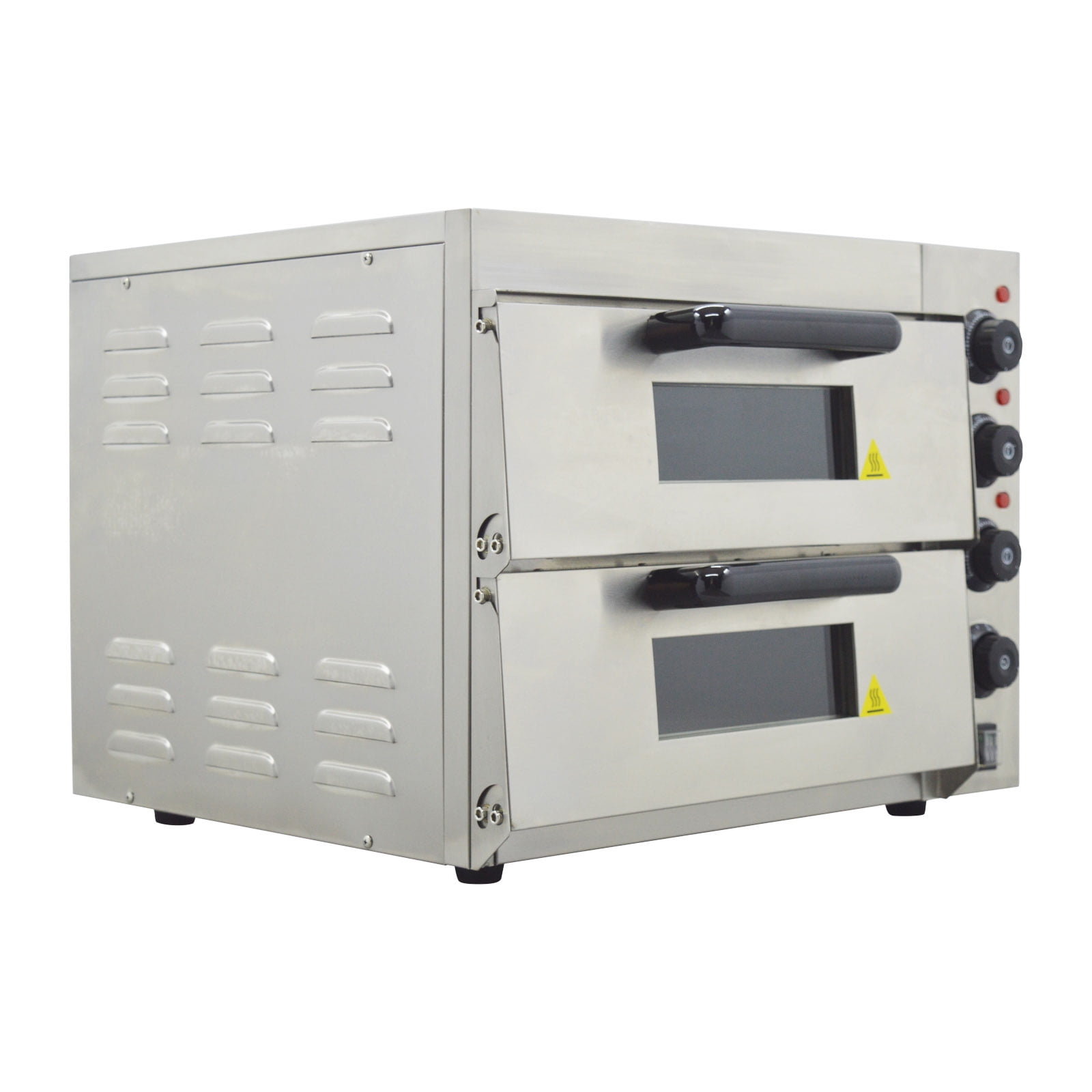 220V 16'' Commercial Double-Decker Pizza Oven Electric Pizza Snack Maker Machine