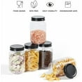 thumbnail image 4 of 16 Ounce Clear Plastic Mason Jars With Screw On Lid, Reusable Empty Jars for Food Storage, Round BPA Free Containers for Sealing, Dry Food, Snacks, Candies, Breakage-proof, (Black - 20 Pack), 4 of 6