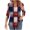 Wine B, variant on WRKEKC 3/4 Sleeve Tops for Women V Neck Print with Ribbed and Ruffle Detail Casual Loose Fit T Shirt for Stylish Wear and Comfort